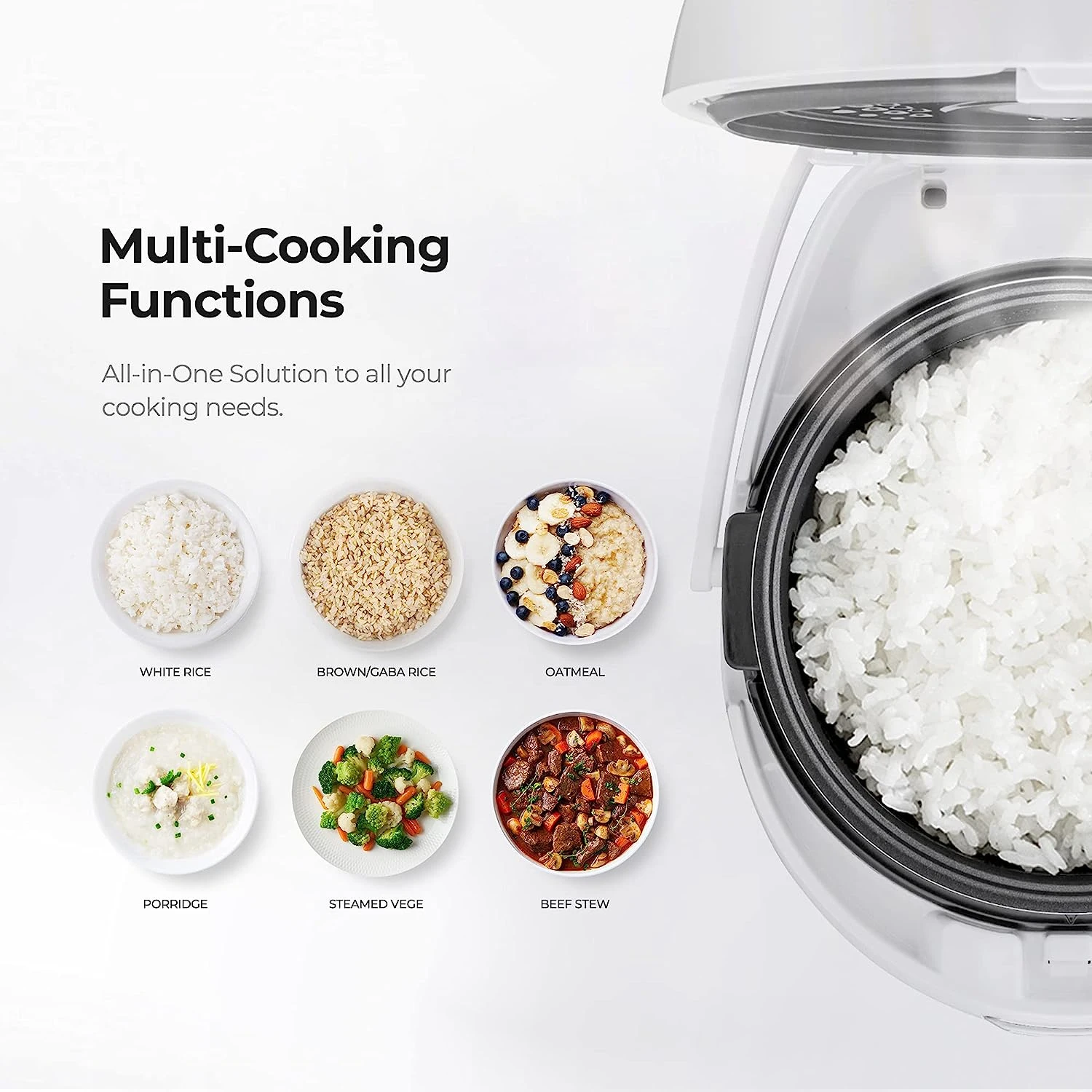 | 8-Cup (Uncooked) Micom Rice Cooker | 9 Menu Options White Rice, Cake, Soup & More, Nonstick Inner Pot, Designed in Korea
| 8-Cup (Uncooked) Micom Rice Cooker | 9 Menu Options White Rice, Cake, Soup & More, Nonstick Inner Pot, Designed in Korea