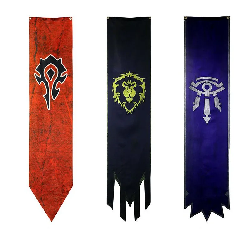 Home Decor WOW Flag Polyester The Horde And The Alliance Room Decoration Banners Size 36 X168 cm Pennant Flags Dalaran Burgees
Home Decor WOW Flag Polyester The Horde And The Alliance Room Decoration Banners Size 36 X168 cm Pennant Flags Dalaran Burgees
