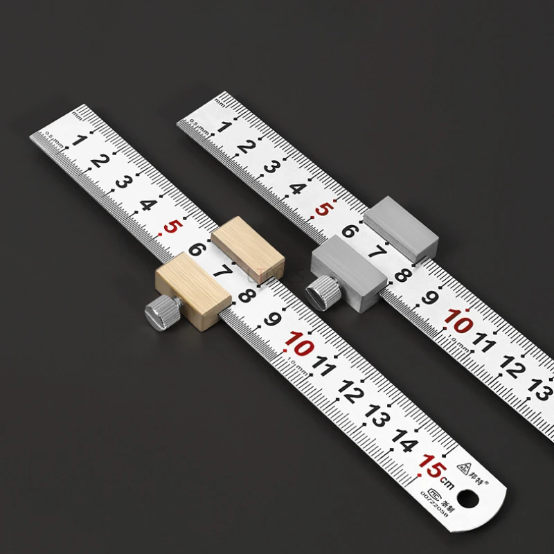 Woodworking Marking Ruler with Carbon Steel/Brass Limit Slider Precision Fixed Measuring Ruler Hand Marking Positioning Gauge
Woodworking Marking Ruler with Carbon Steel/Brass Limit Slider Precision Fixed Measuring Ruler Hand Marking Positioning Gauge