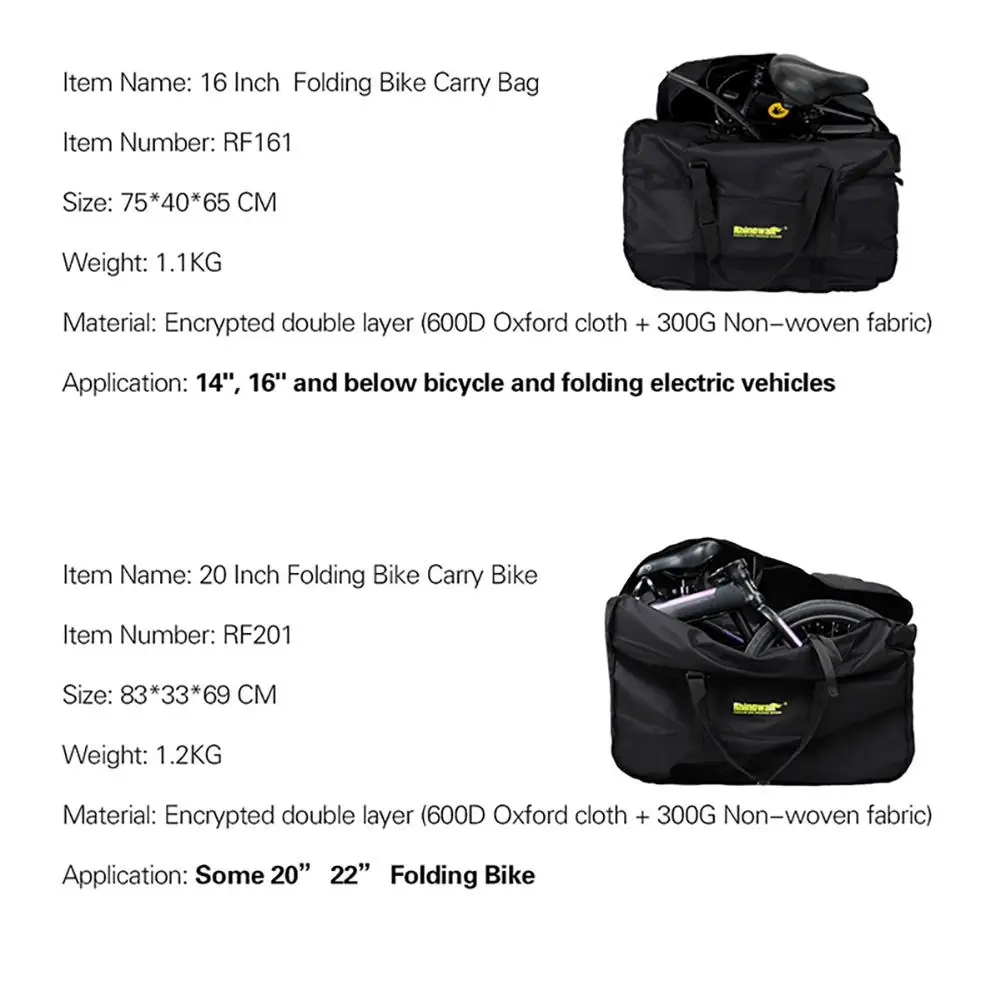 1PCS 14"16"20" Big Folding Bike Carrier Carrying Bag Foldable Bicycle Transport Bag Waterproof Portable Bike Accessories
1PCS 14"16"20" Big Folding Bike Carrier Carrying Bag Foldable Bicycle Transport Bag Waterproof Portable Bike Accessories