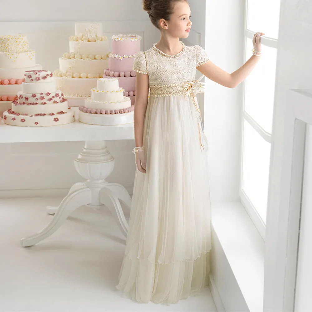 New Elegant White Lace Flower Girl Dress for Weddings Long Sleeves Ball Gown Girl Party Communion Pageant Gown Vestidos
New Elegant White Lace Flower Girl Dress for Weddings Long Sleeves Ball Gown Girl Party Communion Pageant Gown Vestidos