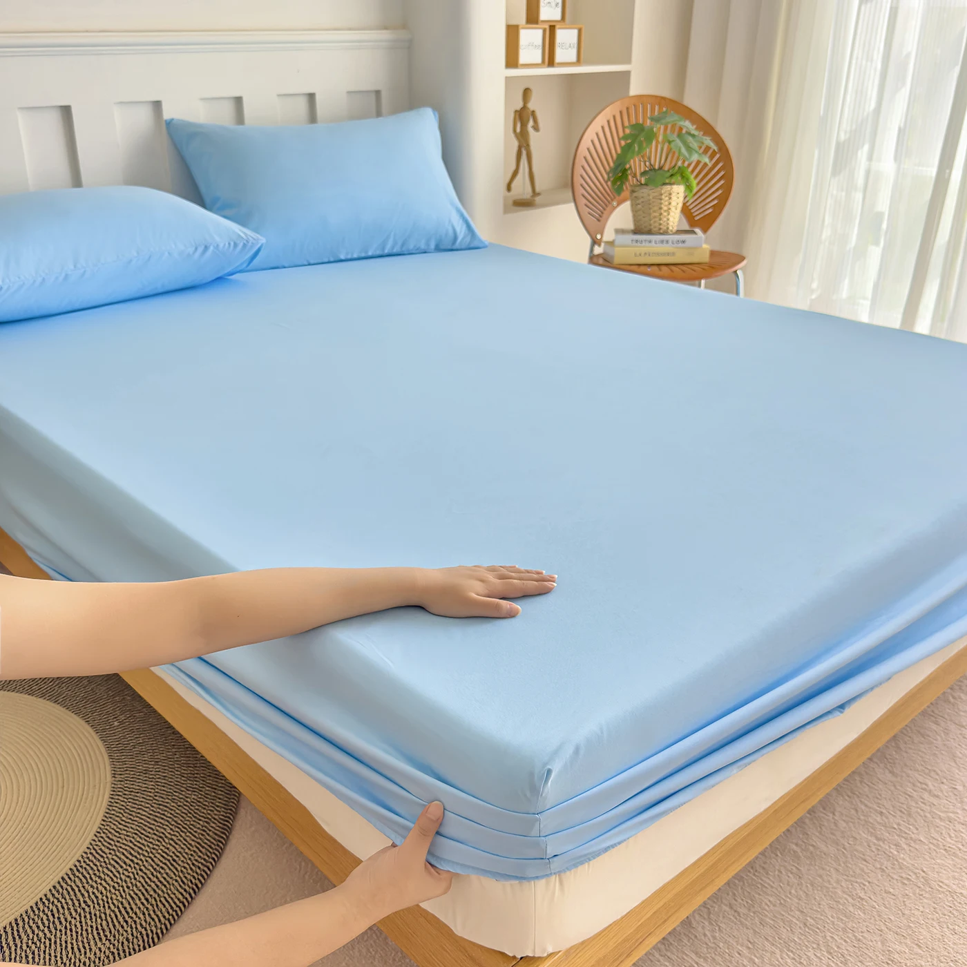 Хлопковая простыня с резинкой King Size
Хлопковая простыня с резинкой King Size