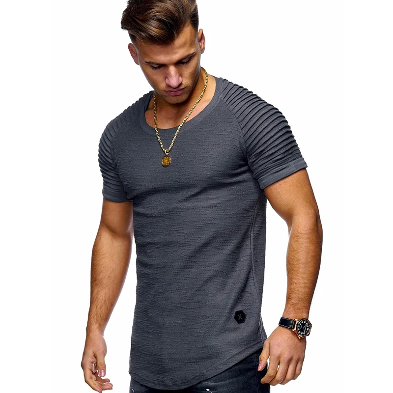 3168 Tops Nieuwe Mannen T-shirt Slim Fit O-hals Korte Mouwen Spier Fitness Zomer Mode Basic tees
3168 Tops Nieuwe Mannen T-shirt Slim Fit O-hals Korte Mouwen Spier Fitness Zomer Mode Basic tees