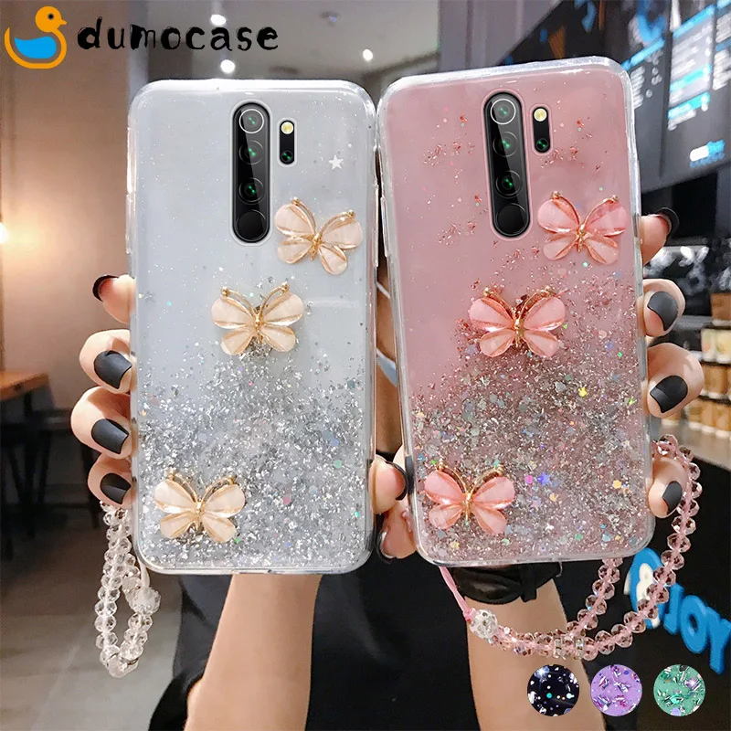 Bling Butterfly Glitter Lanyard Silicone Phone Case for Xiaomi Redmi 9C 9A Note11 10 9 8 Pro Poco M3 X3 M4 Pro Shiny Cover Coque
Bling Butterfly Glitter Lanyard Silicone Phone Case for Xiaomi Redmi 9C 9A Note11 10 9 8 Pro Poco M3 X3 M4 Pro Shiny Cover Coque