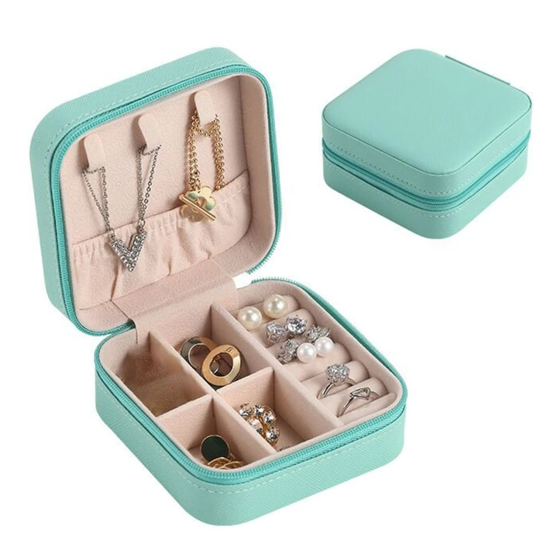 Protable Travel PU Leather Jewelry Box Display Organizer for Earrings Ring Necklace Jewellery Zipper Storage Holder Case Women
Protable Travel PU Leather Jewelry Box Display Organizer for Earrings Ring Necklace Jewellery Zipper Storage Holder Case Women