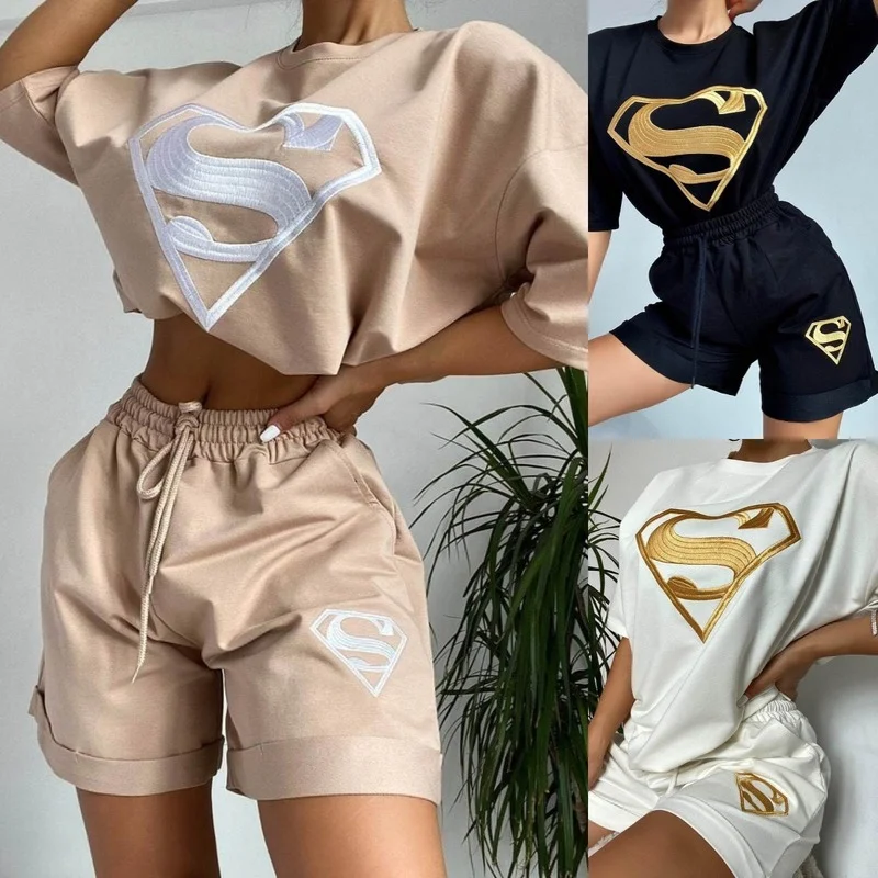 2022 Summer Women's Tracksuit Embroidery Fashion New Causal T-shirt and Shorts Female Set Sweater Suit Woman Clothing
2022 Summer Women's Tracksuit Embroidery Fashion New Causal T-shirt and Shorts Female Set Sweater Suit Woman Clothing