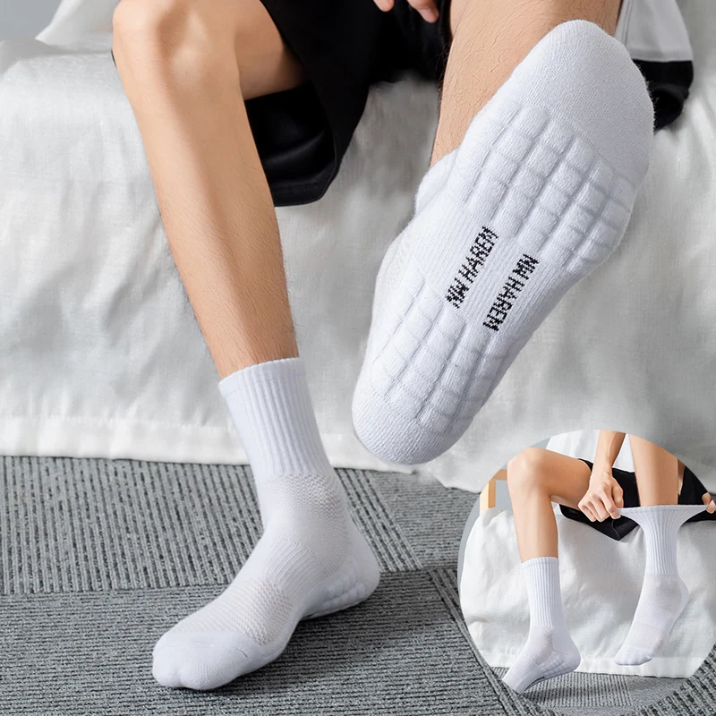 1 Pairs Men Casual Solid Color Cotton Foot Vibration Reduction Socks Sport Basketball Street Elastic Sock calcetines hombre
1 Pairs Men Casual Solid Color Cotton Foot Vibration Reduction Socks Sport Basketball Street Elastic Sock calcetines hombre