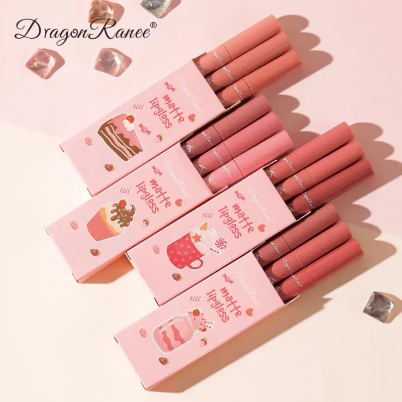 Non-stick Cup Ice Cream Lip Gloss Makeup Lipstick Gift Set Moisturizing Velvet Matte Lipstick Waterproof 3pcs Set Lip Tint
Non-stick Cup Ice Cream Lip Gloss Makeup Lipstick Gift Set Moisturizing Velvet Matte Lipstick Waterproof 3pcs Set Lip Tint