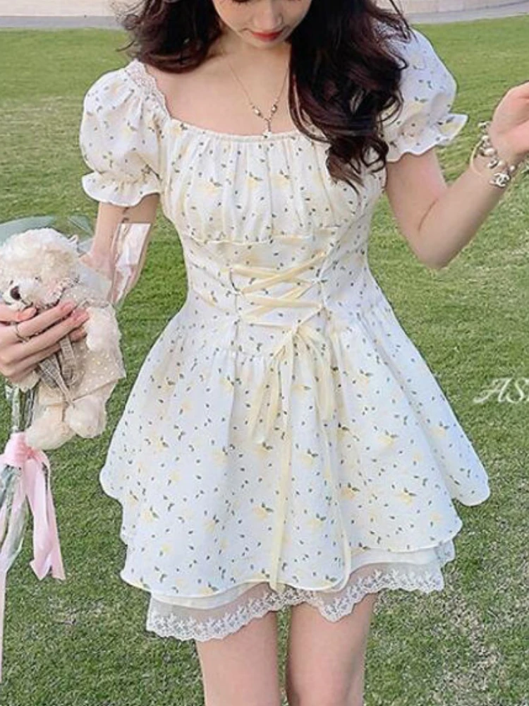 France Floral Dress Women Elegant Print Party Mini Dress Female Holiday Lace Designer Chic Puff Sleeve Fashion Dress Summer 2022
France Floral Dress Women Elegant Print Party Mini Dress Female Holiday Lace Designer Chic Puff Sleeve Fashion Dress Summer 2022
