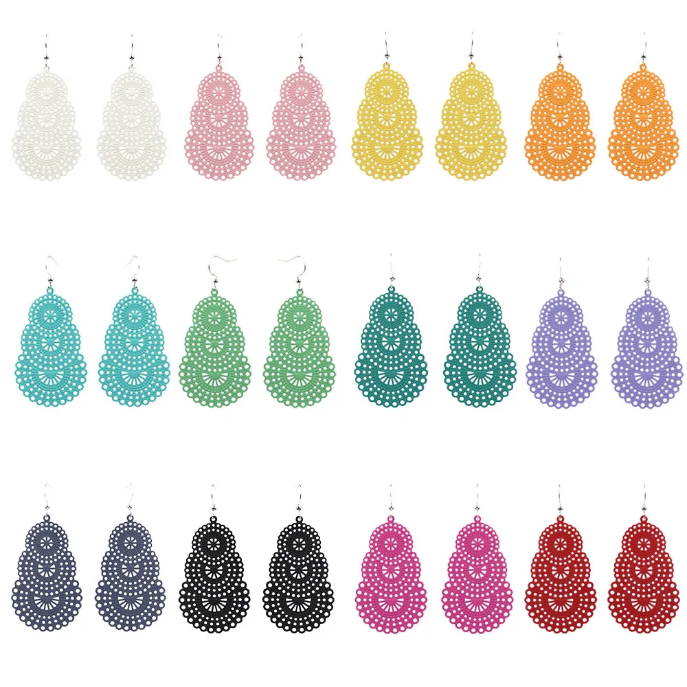 Multi Colors Classic Ethnic Style Dangle Earrings Fashion Metal Hollow Flower Earrings Bohemian Carved Earrings Gift
Multi Colors Classic Ethnic Style Dangle Earrings Fashion Metal Hollow Flower Earrings Bohemian Carved Earrings Gift