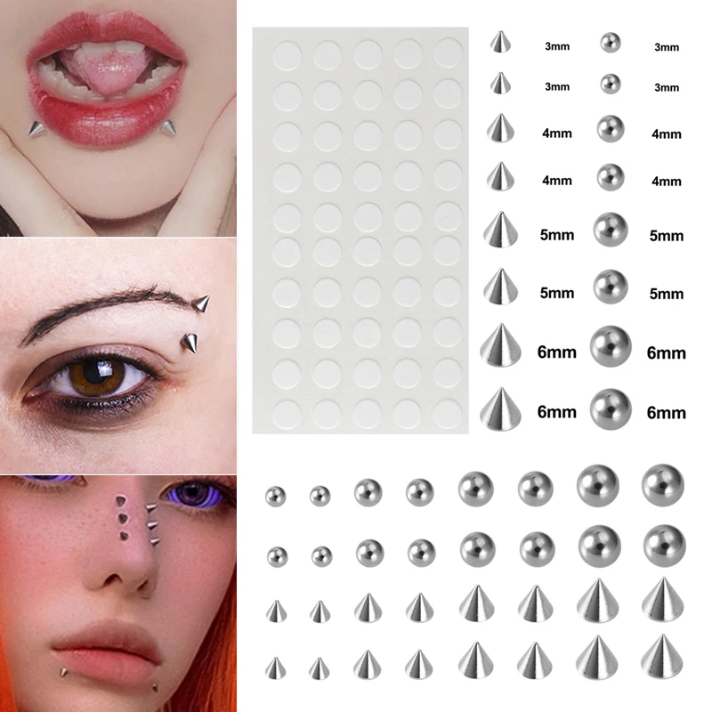 Tainless Steel Fake Piercing Set Smiley Nose Ring Lip Stud Eyebow Dimple Sticker Face Non Piercied Ball Earring Body Jewelry
Tainless Steel Fake Piercing Set Smiley Nose Ring Lip Stud Eyebow Dimple Sticker Face Non Piercied Ball Earring Body Jewelry