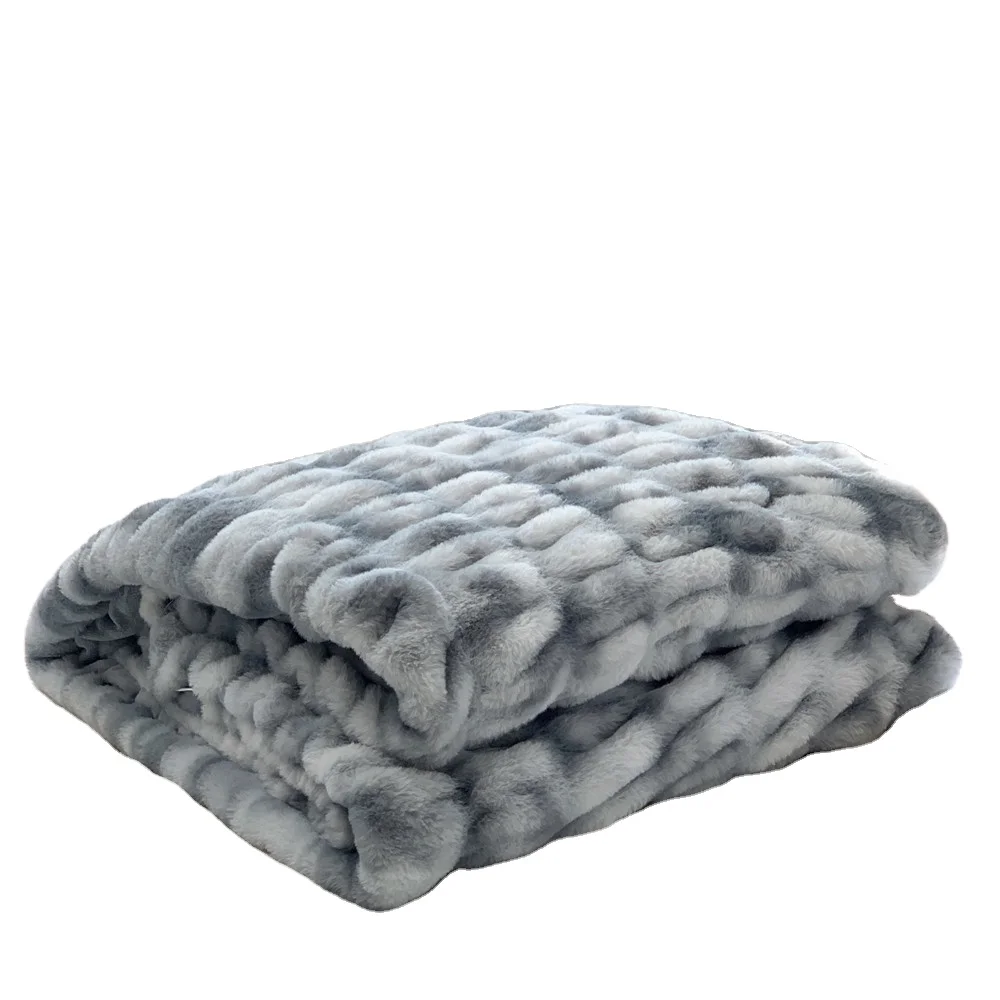Luxurious Jacquard Double Layer Mink Rabbit Faux Fur Blanket Wholesale Winter Blanket
Luxurious Jacquard Double Layer Mink Rabbit Faux Fur Blanket Wholesale Winter Blanket