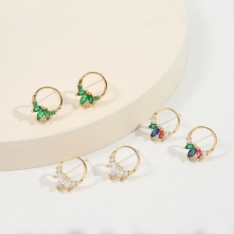 Trendy Accessories Hot Selling Copper Micro Set Zircon Jewelry Round Diamond Set Earrings Fashion Sweet Lovely Jewelry For Women
Trendy Accessories Hot Selling Copper Micro Set Zircon Jewelry Round Diamond Set Earrings Fashion Sweet Lovely Jewelry For Women