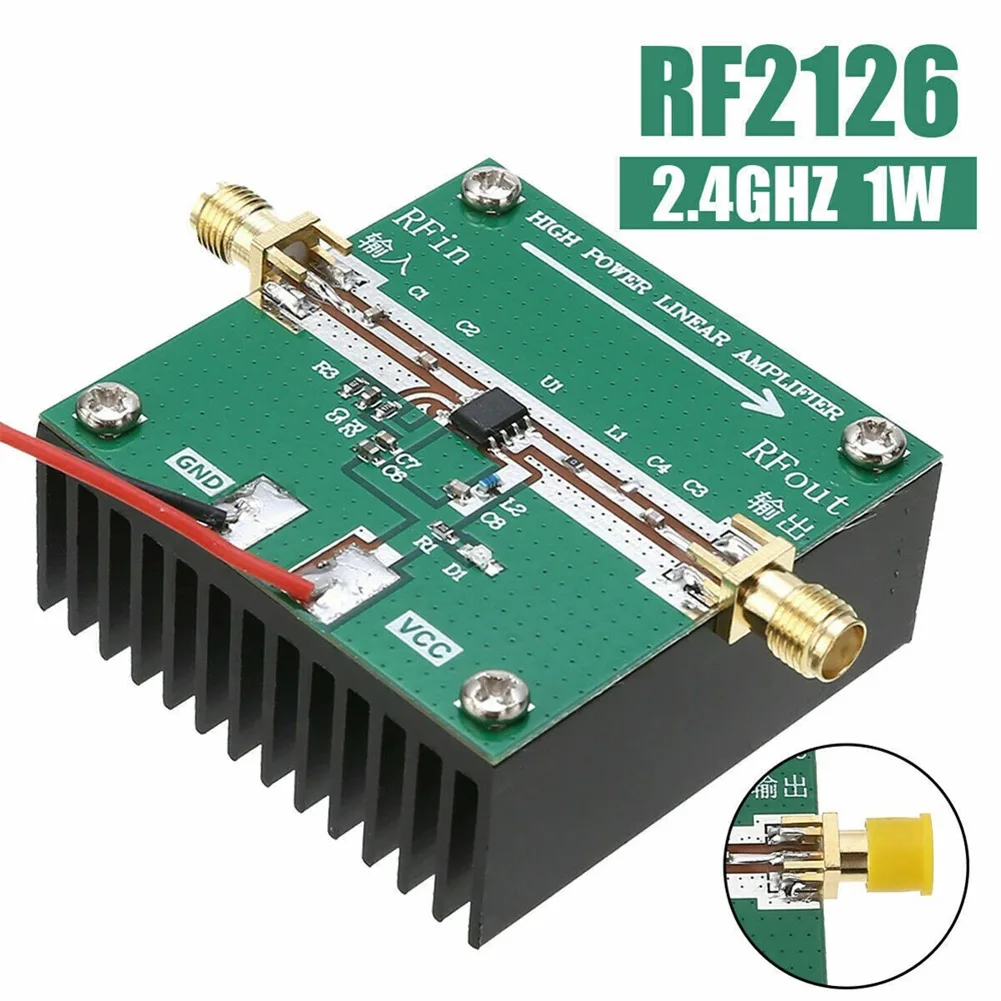 RF Power Amplifier RF2126 400MHZ-2700MHZ Broadband For WIFI Ham Radio Amplifier 12DB 2450MHz Gain Antenna Analyzers Parts
RF Power Amplifier RF2126 400MHZ-2700MHZ Broadband For WIFI Ham Radio Amplifier 12DB 2450MHz Gain Antenna Analyzers Parts