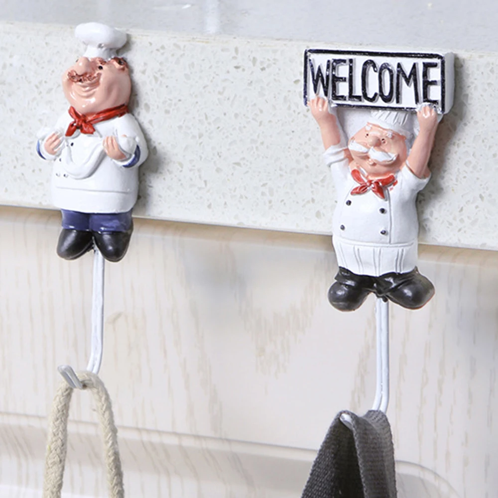 Clothes Coat Hat Hanger New Creative Cartoon Chef Shape Stainless Steel Hooks Wall Door Cute Kitchen Rustproof Towel Tool Hooks
Clothes Coat Hat Hanger New Creative Cartoon Chef Shape Stainless Steel Hooks Wall Door Cute Kitchen Rustproof Towel Tool Hooks