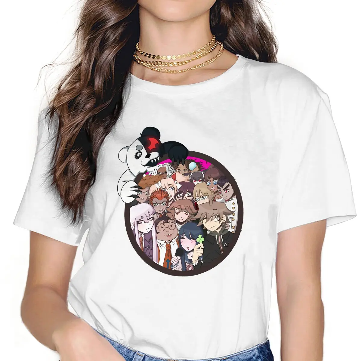 Game Danganronpa Trigger Happy Havoc Hungry Hungry Monokuma TShirt Grunge Women's Tees Summer Harajuku Crewneck Polyester TShirt
Game Danganronpa Trigger Happy Havoc Hungry Hungry Monokuma TShirt Grunge Women's Tees Summer Harajuku Crewneck Polyester TShirt