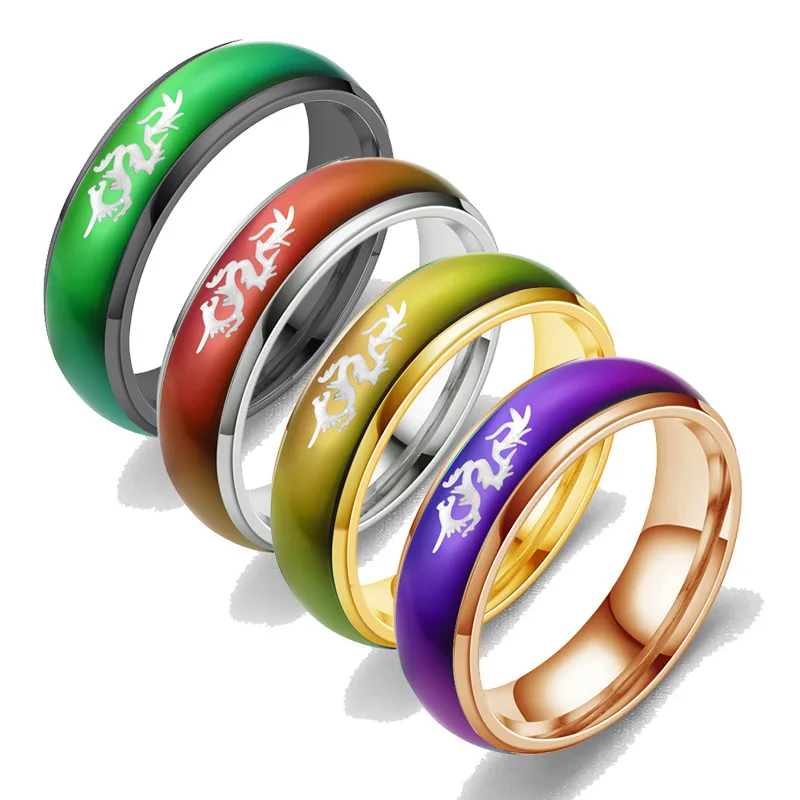TOOCNIPA 2022 New Mood Ring Changing Color Dragon Stainless Steel Ring Colorful Discoloration Couple Ring For Women Men Jewelry
TOOCNIPA 2022 New Mood Ring Changing Color Dragon Stainless Steel Ring Colorful Discoloration Couple Ring For Women Men Jewelry