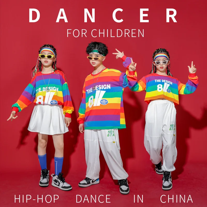 Boys' and girls' Rainbow cheerleading performance clothes primary school Games opening ceremony performance clothes 2022 new
Boys' and girls' Rainbow cheerleading performance clothes primary school Games opening ceremony performance clothes 2022 new