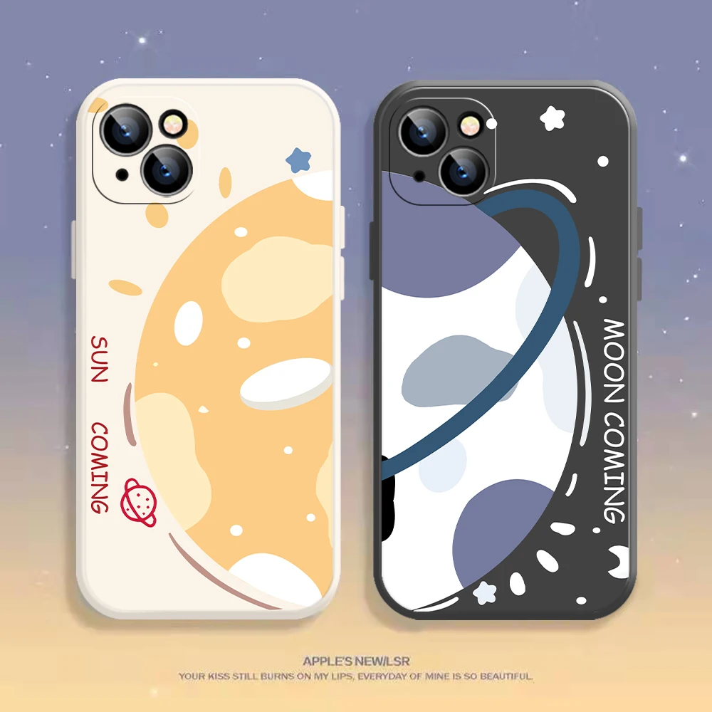 Cartoon Sun Moon Cases For iPhone 11 12 13 Pro Max 13 12 Mini XS XR Max 8 7 Plus 6S 6 Plus SE 2020 Liquid Silicone soft Cover 
Cartoon Sun Moon Cases For iPhone 11 12 13 Pro Max 13 12 Mini XS XR Max 8 7 Plus 6S 6 Plus SE 2020 Liquid Silicone soft Cover