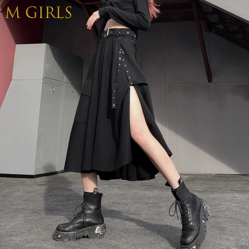 F GIRLSBlack Vintage Gothic Skirt Women Korean Pockets Party Long Y2k Skirt Female High Street Design Sashes Split Victorian
F GIRLSBlack Vintage Gothic Skirt Women Korean Pockets Party Long Y2k Skirt Female High Street Design Sashes Split Victorian