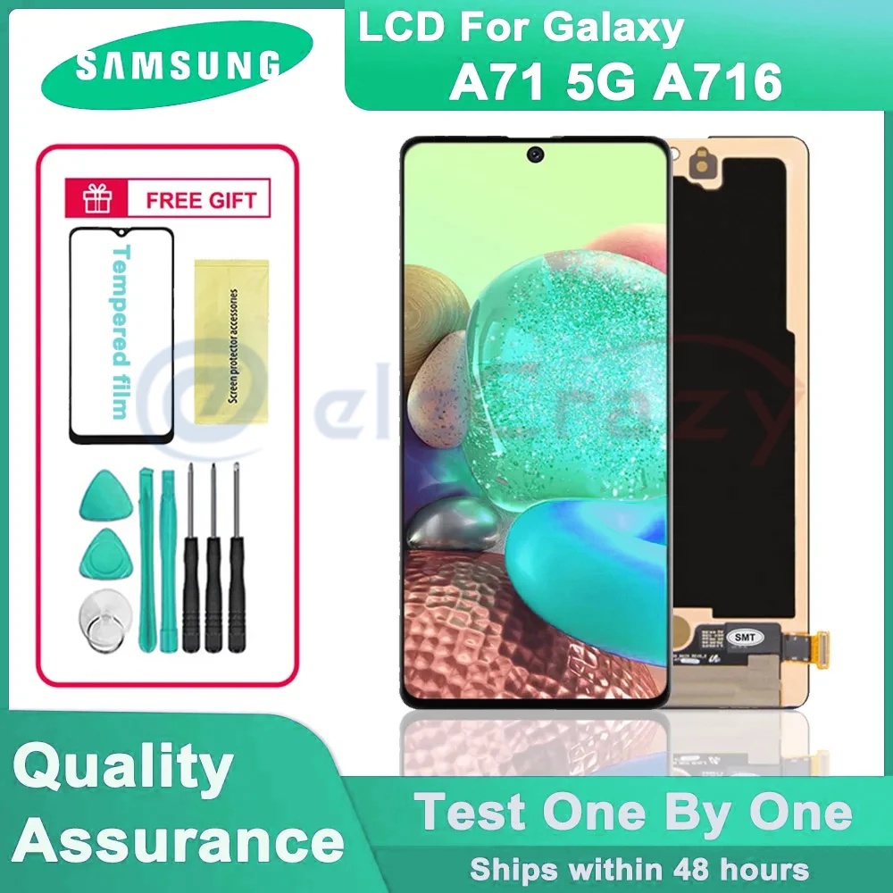 Original 6.5" LCD Display For Samsung Galaxy A71 5G A716 A716U LCD Screen Touch Digitizer Assembly For Galaxy A71 5G LCD Display 
Original 6.5" LCD Display For Samsung Galaxy A71 5G A716 A716U LCD Screen Touch Digitizer Assembly For Galaxy A71 5G LCD Display