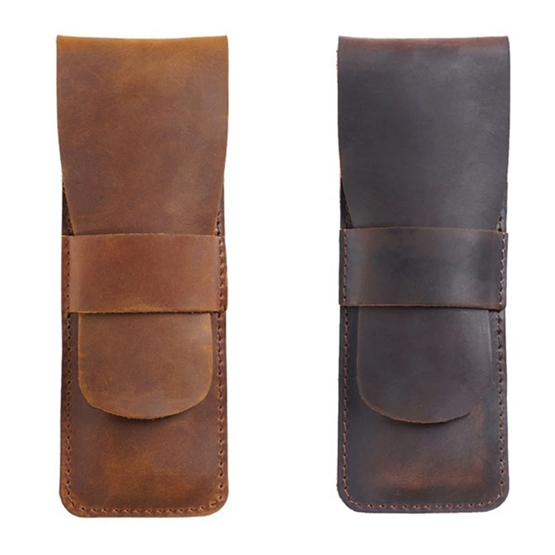 2PCS Handmade Leather Pencil Storage Bag Cowhide Fountain Pen Case Holder Vintage Retro Accessories, A & C
2PCS Handmade Leather Pencil Storage Bag Cowhide Fountain Pen Case Holder Vintage Retro Accessories, A & C