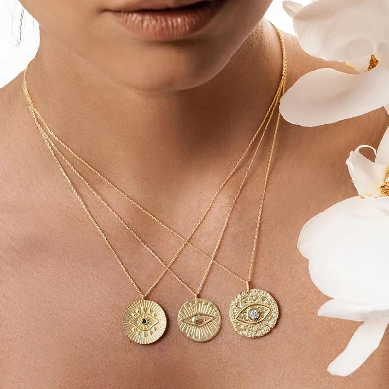 Boho Evil Eye Necklace for Women Men Gold Crystal Eye Collar Necklace Women Round Pendant Long Chains Necklace Punk Choker
Boho Evil Eye Necklace for Women Men Gold Crystal Eye Collar Necklace Women Round Pendant Long Chains Necklace Punk Choker