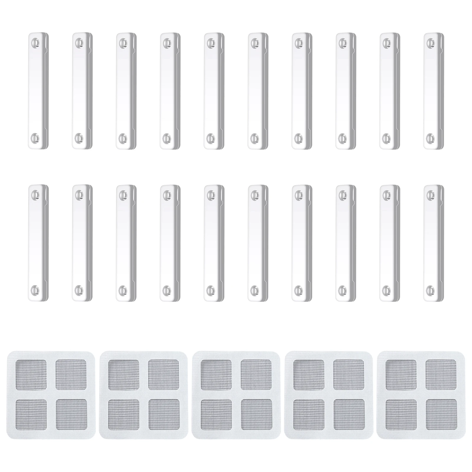 20pcs White Fastener Self Adhesive Magnetic Strips Easy Install Fixing Clip Fly Nets Prevent Falling Door Window Screen Patches
20pcs White Fastener Self Adhesive Magnetic Strips Easy Install Fixing Clip Fly Nets Prevent Falling Door Window Screen Patches