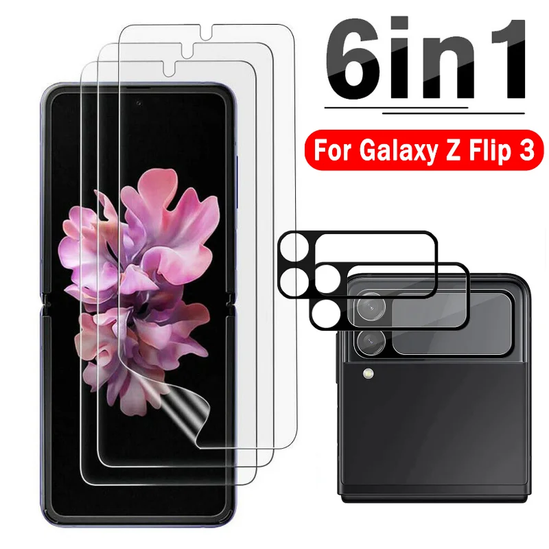 6in1 Screen Protectors for Samsung Galaxy Z Flip 3 Front Hydrogel Film Camera Lens Glass Film Protective Film for Galaxy Z Flip3
6in1 Screen Protectors for Samsung Galaxy Z Flip 3 Front Hydrogel Film Camera Lens Glass Film Protective Film for Galaxy Z Flip3