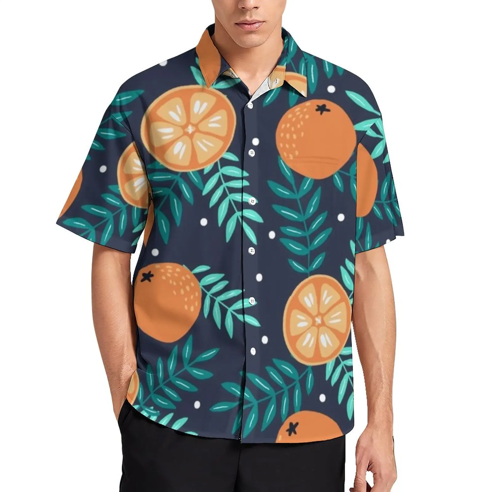 Boho Oranges Hawaii Shirt Male Green Leaves Print Casual Shirts Blouses Short Sleeve Fashion Oversize
Boho Oranges Hawaii Shirt Male Green Leaves Print Casual Shirts Blouses Short Sleeve Fashion Oversize