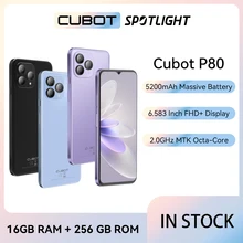 Cubot 2023 New Global Version Smartphone P80, Android 13 Phone, 8GB RAM, 256GB/512GB ROM, NFC, 6.583