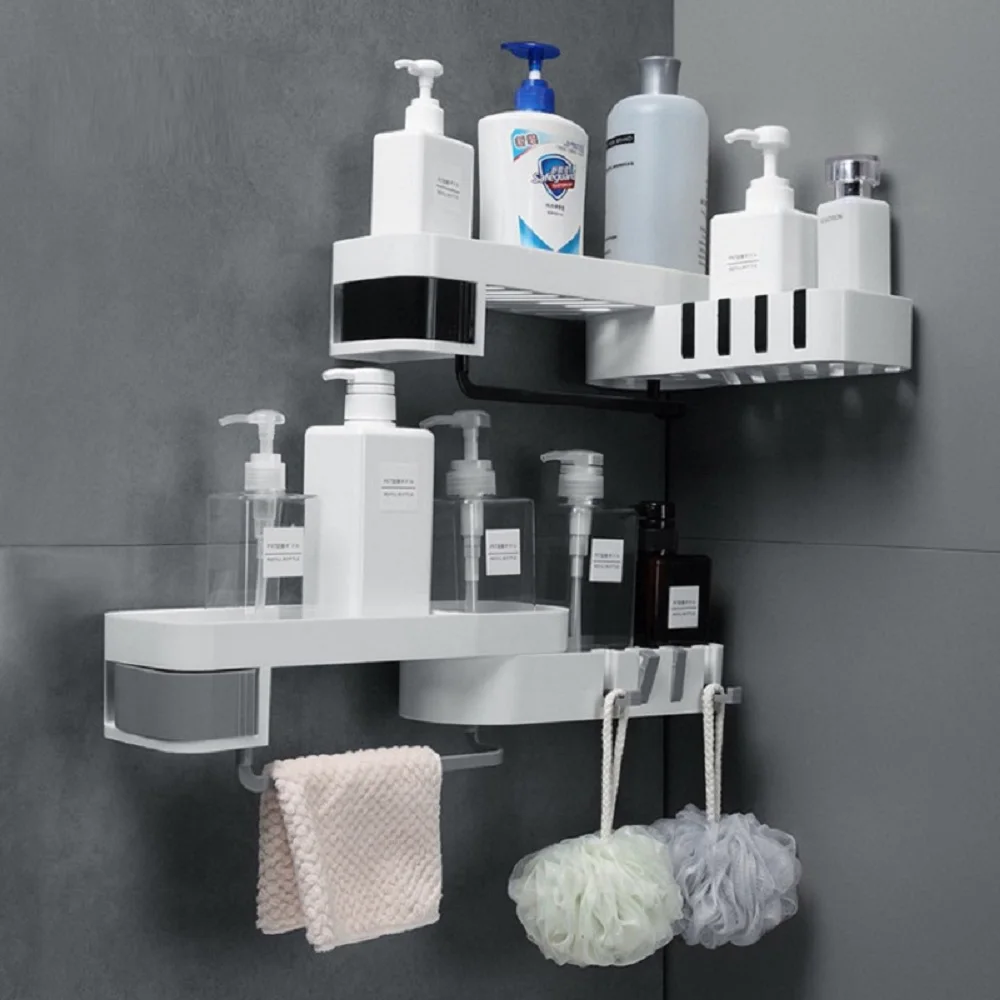 180° Rotating Rack PP Shelves Shower Tray Bathroom Organizer Rack Bathroom Accessories Kitchen Organizer Household Items Shelf
180° Rotating Rack PP Shelves Shower Tray Bathroom Organizer Rack Bathroom Accessories Kitchen Organizer Household Items Shelf