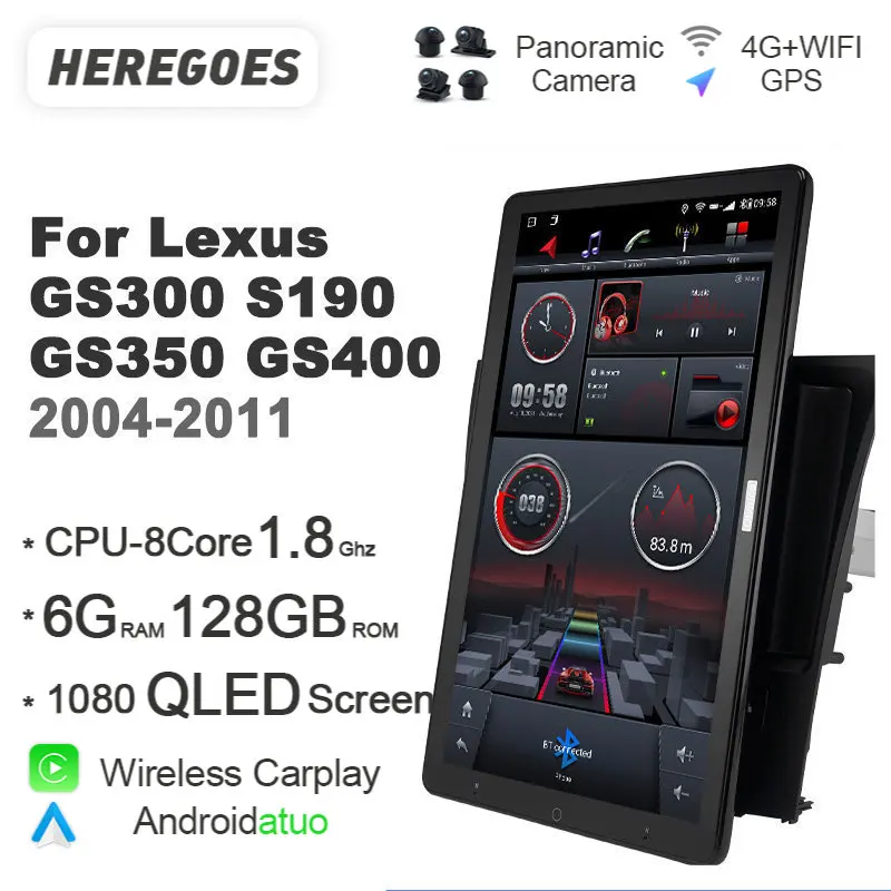 Carplay 13.3" Auto Android 10 Car Radio GPS Multimedia Video Player 6G+128G For Lexus GS300 S190 GS350 GS400 GS430 GS450h GS460
Carplay 13.3" Auto Android 10 Car Radio GPS Multimedia Video Player 6G+128G For Lexus GS300 S190 GS350 GS400 GS430 GS450h GS460