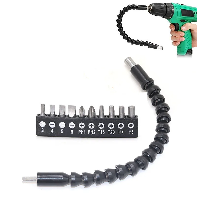 2PCS 290mm Flexible Shaft Tool Electronics Drill Screwdriver Bit Holder Connect Link Multitul Hex Shank Extension Snake Bit
2PCS 290mm Flexible Shaft Tool Electronics Drill Screwdriver Bit Holder Connect Link Multitul Hex Shank Extension Snake Bit