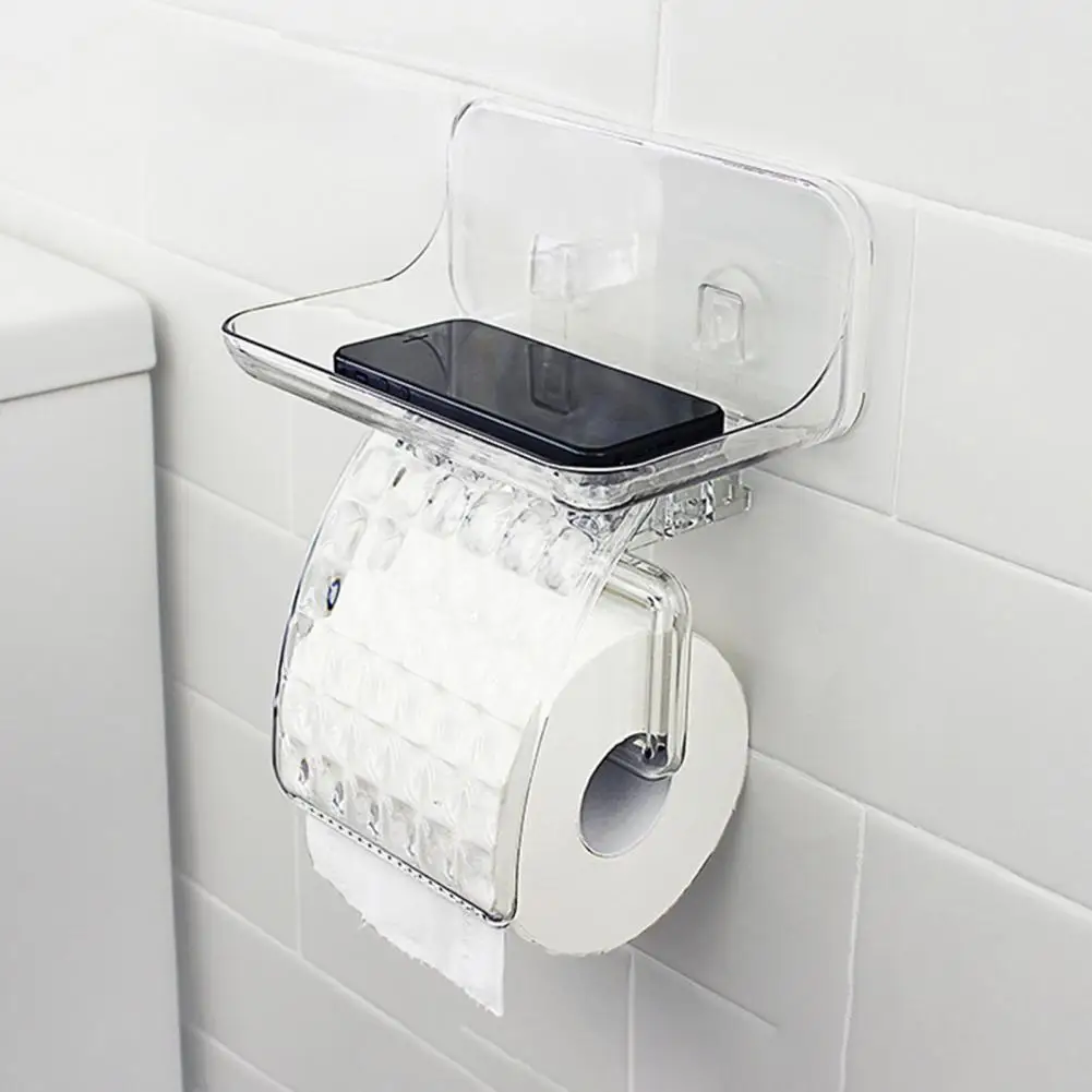Toilet Paper Dispenser Transparent Waterproof Bathroom Wall Mounted Toilet Paper Storage Shelf Bathroom Accessories
Toilet Paper Dispenser Transparent Waterproof Bathroom Wall Mounted Toilet Paper Storage Shelf Bathroom Accessories