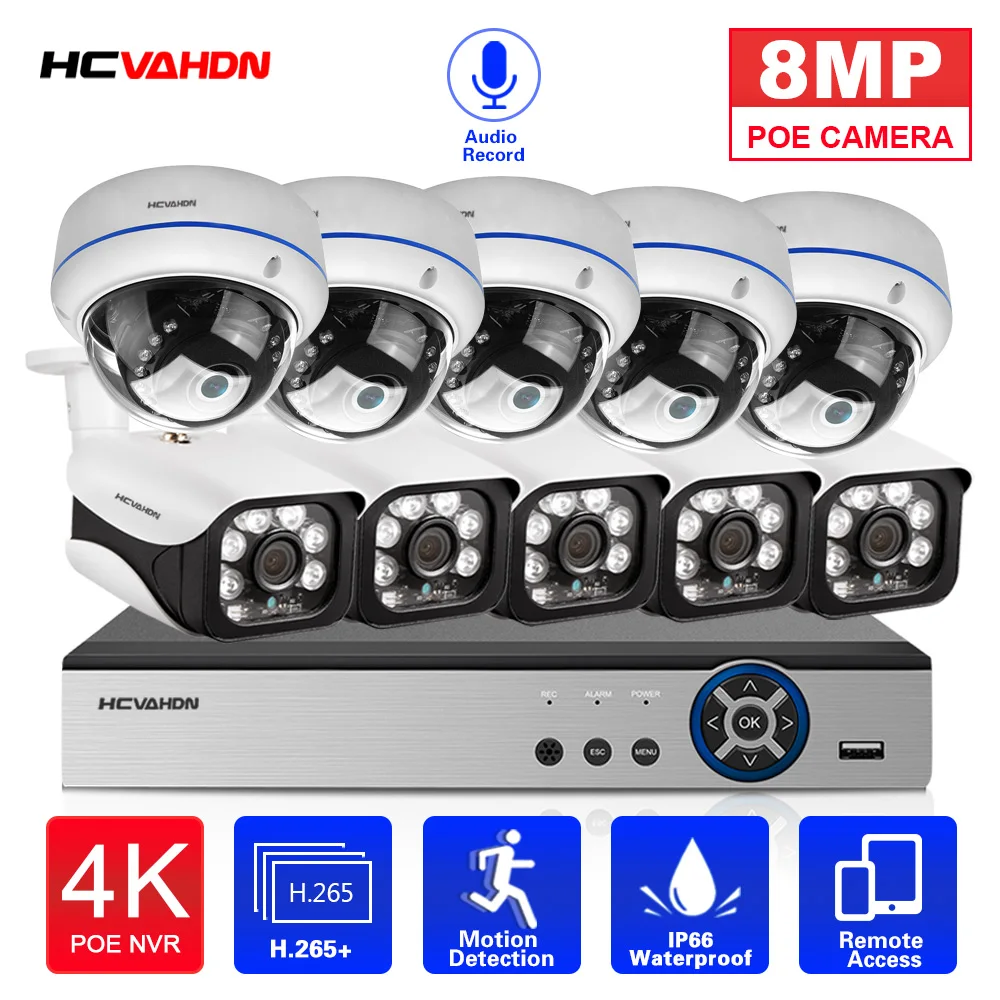 4K 8MP POE Video Surveillance System 8CH P2P Ai IP Security Camera Kit Audio Record Outdoor home 8MP IP Camera CCTV NVR Kit 10CH
4K 8MP POE Video Surveillance System 8CH P2P Ai IP Security Camera Kit Audio Record Outdoor home 8MP IP Camera CCTV NVR Kit 10CH