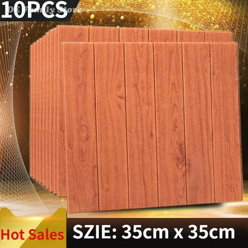 35cm X 35cm Wood Grain Wallpaper Self-adhesive 3D Wall Stickers Bedroom Warm Decorative Background Wall Foam Waterproof Stickers
35cm X 35cm Wood Grain Wallpaper Self-adhesive 3D Wall Stickers Bedroom Warm Decorative Background Wall Foam Waterproof Stickers