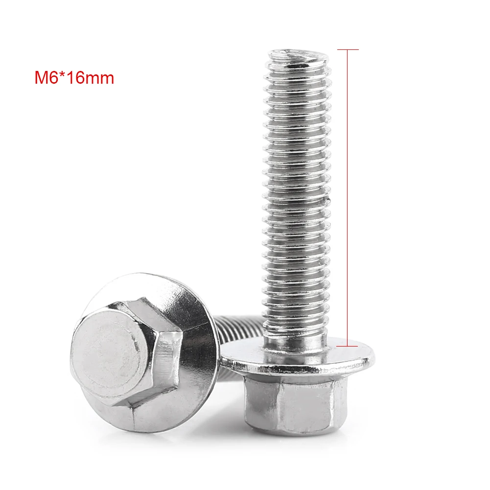 Stainless Steel SS304 Hex Flange Screws Cap Washer Head Bolts (M6*20) Flange Flange Flange
Stainless Steel SS304 Hex Flange Screws Cap Washer Head Bolts (M6*20) Flange Flange Flange