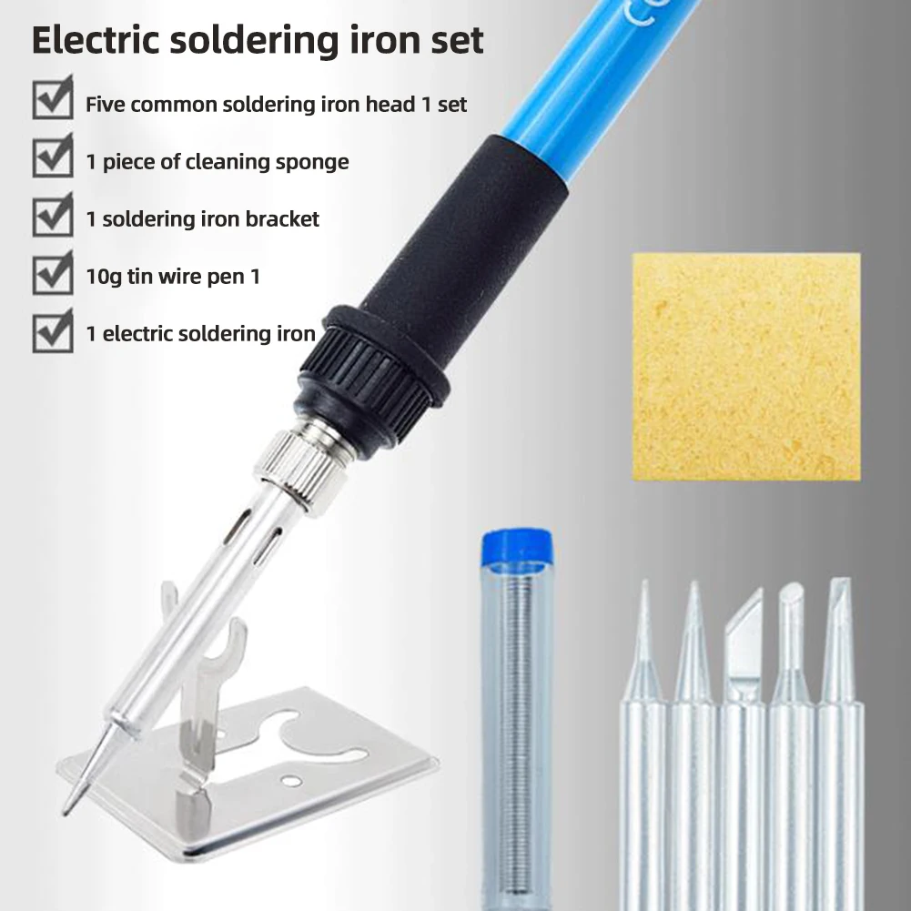 Electric Soldering Iron Set Adjustable Temperature Electric Soldering Iron 60W Welding Solder Rework Station Heat Pencil Tips
Electric Soldering Iron Set Adjustable Temperature Electric Soldering Iron 60W Welding Solder Rework Station Heat Pencil Tips