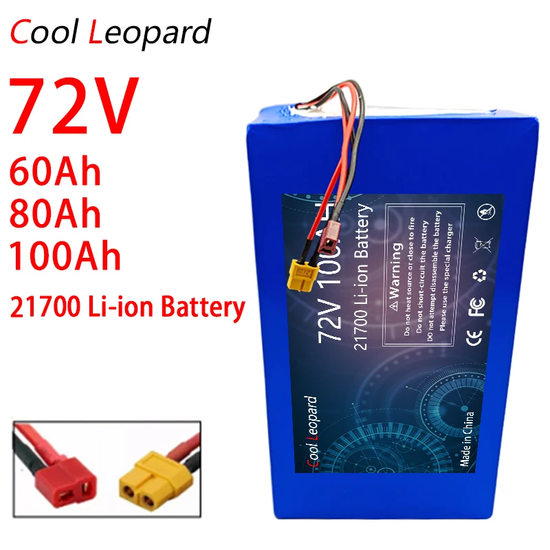 Cool Leopard High Power 21700 20S 72V 60Ah 80Ah 100Ah Lithium Battery Pack,For 72V E-bike Electric Bicycle Battery With BMS
Cool Leopard High Power 21700 20S 72V 60Ah 80Ah 100Ah Lithium Battery Pack,For 72V E-bike Electric Bicycle Battery With BMS