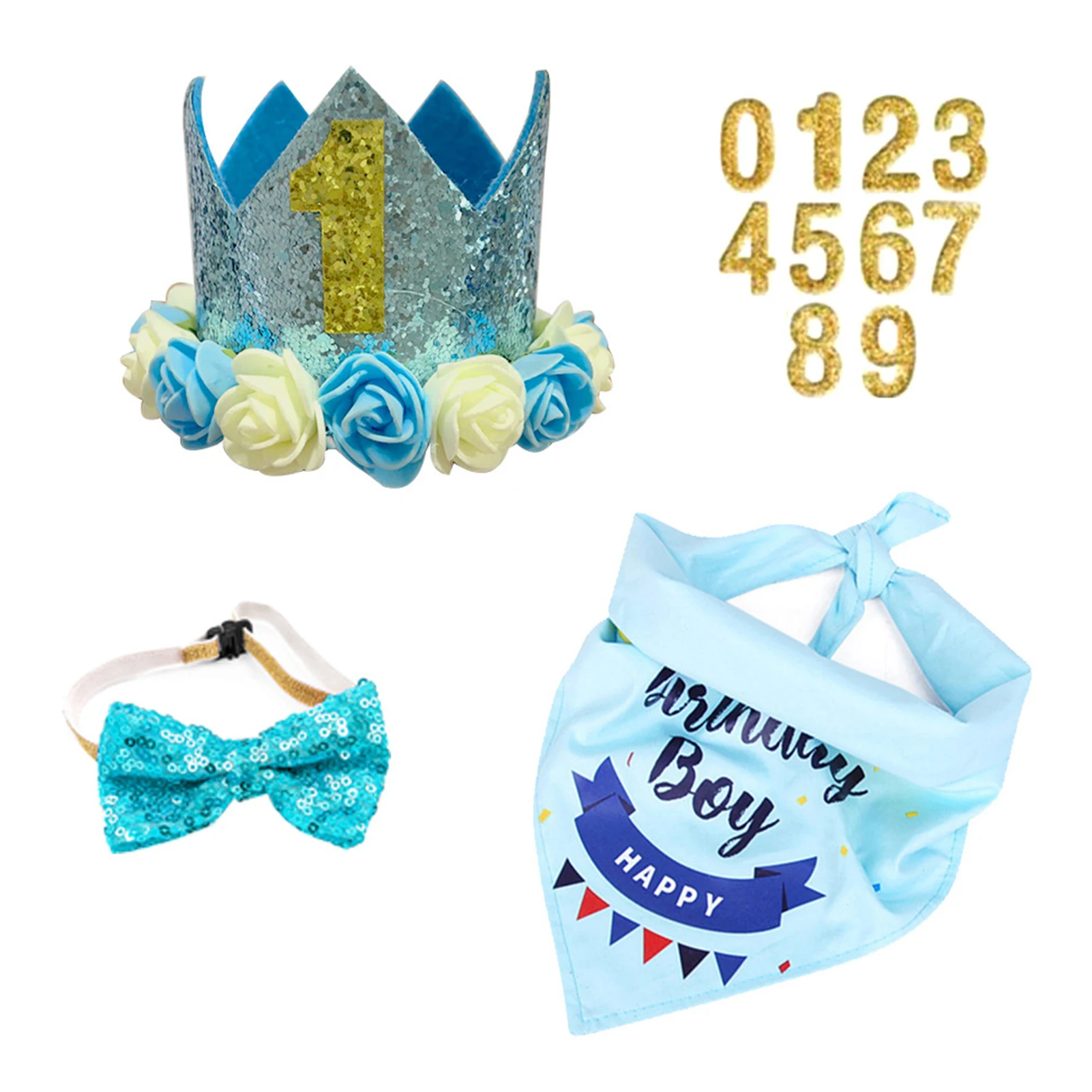 Pink Blue Girl Boy Party Supplies Reusable Birthday Decorations Cute Happy Number Scarf Flower Outfits Bandanas Bow Tie Cat Dog
Pink Blue Girl Boy Party Supplies Reusable Birthday Decorations Cute Happy Number Scarf Flower Outfits Bandanas Bow Tie Cat Dog