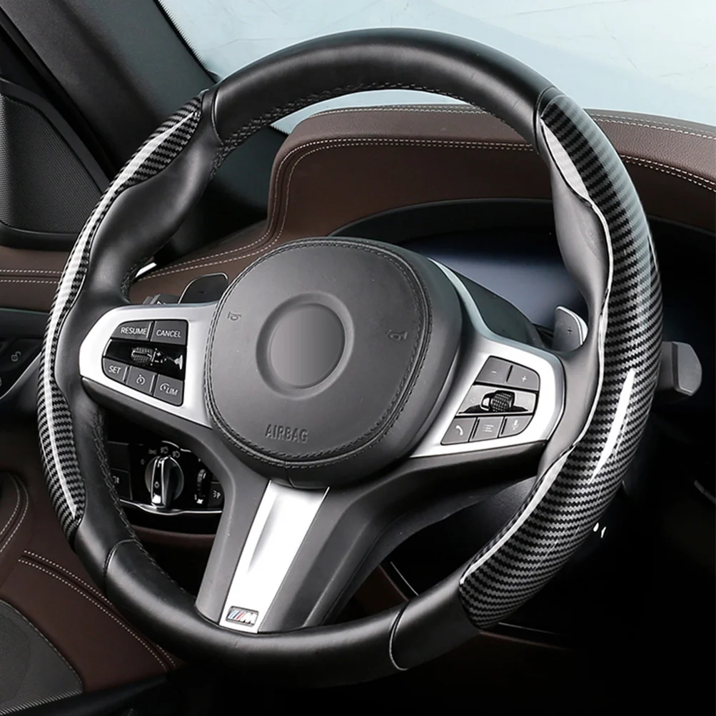 1Pair Universal Car Steering Wheel Cover Carbon Fiber Anti-skid Steering Wheel Booster Anti Slip Decoration Car Accessories
1Pair Universal Car Steering Wheel Cover Carbon Fiber Anti-skid Steering Wheel Booster Anti Slip Decoration Car Accessories