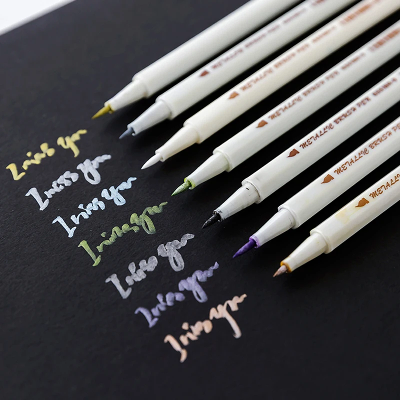 

1pc STA brush pen cartoon variegating multicolour Needle Art Markers Pen