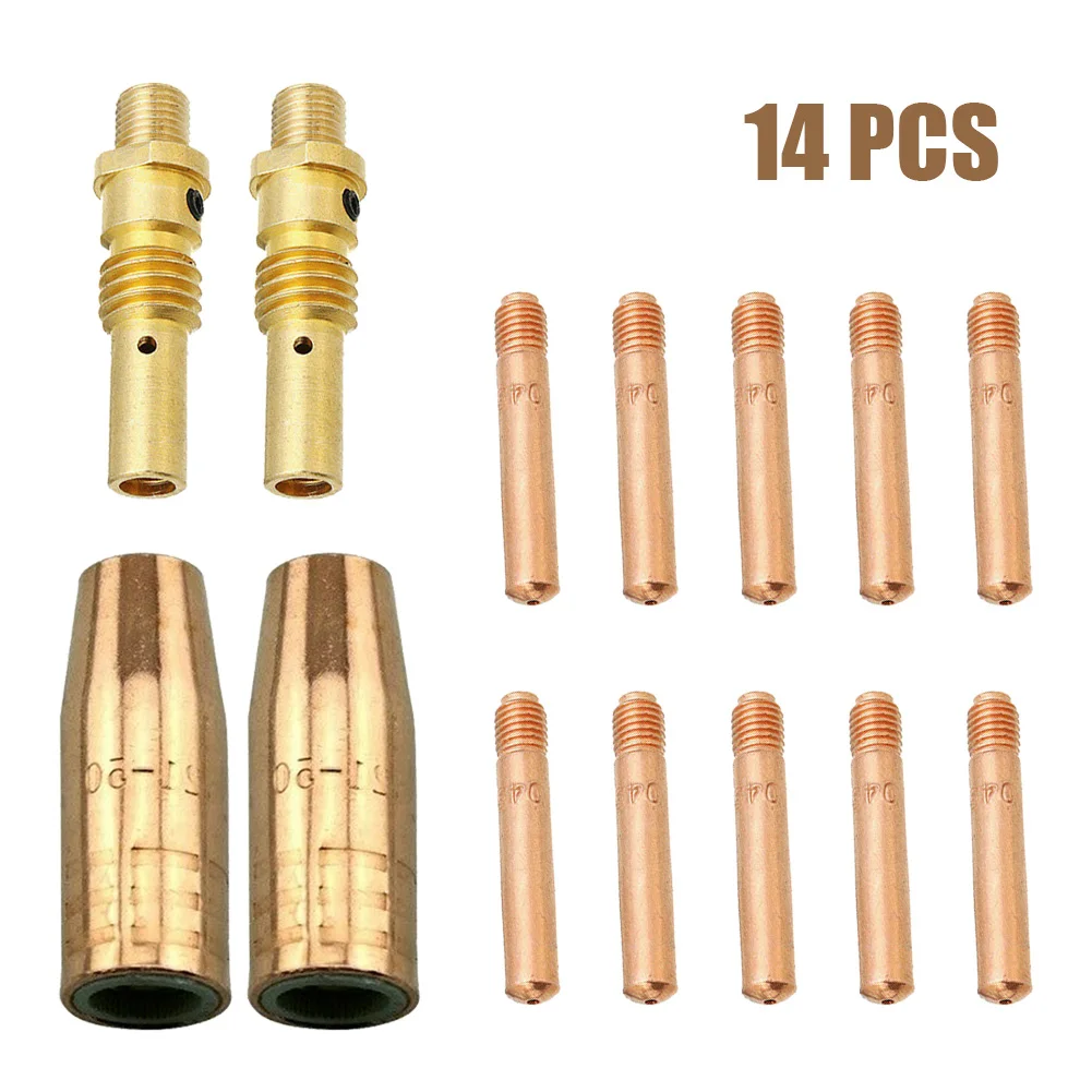 14pcs MIG Welding Nozzles Tool Kit .035" For 100L Mini/#1 Tip-Diffuer-Nozzle M3 SP-140T/180T MIG-Pak 140/180 Welding Tools
14pcs MIG Welding Nozzles Tool Kit .035" For 100L Mini/#1 Tip-Diffuer-Nozzle M3 SP-140T/180T MIG-Pak 140/180 Welding Tools