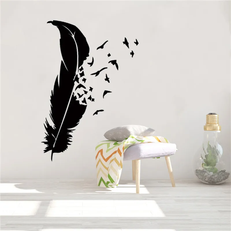 Black Delicate Feather Bird Decorative Vinyl Wall Stickers Bedroom Decor Decals Sticker for Kids Room Decoration Wall stickers
Black Delicate Feather Bird Decorative Vinyl Wall Stickers Bedroom Decor Decals Sticker for Kids Room Decoration Wall stickers