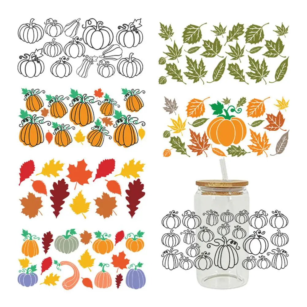 16OZ UV DTF Cup Wrap Transfers Stickers Autumn Season Pumpkin Designs For DIY Libby Glass Waterproof Custom Decals W6E0
16OZ UV DTF Cup Wrap Transfers Stickers Autumn Season Pumpkin Designs For DIY Libby Glass Waterproof Custom Decals W6E0