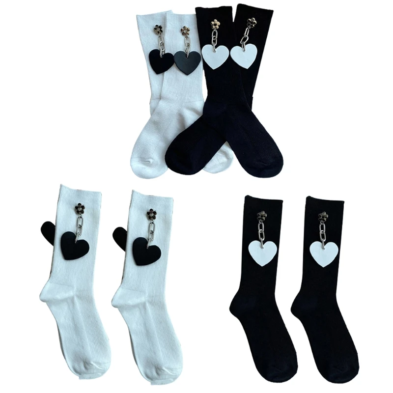 2 Pairs Women Gothic Cotton Socks Love Heart Pendant Chain Stockings drop shipping
2 Pairs Women Gothic Cotton Socks Love Heart Pendant Chain Stockings drop shipping