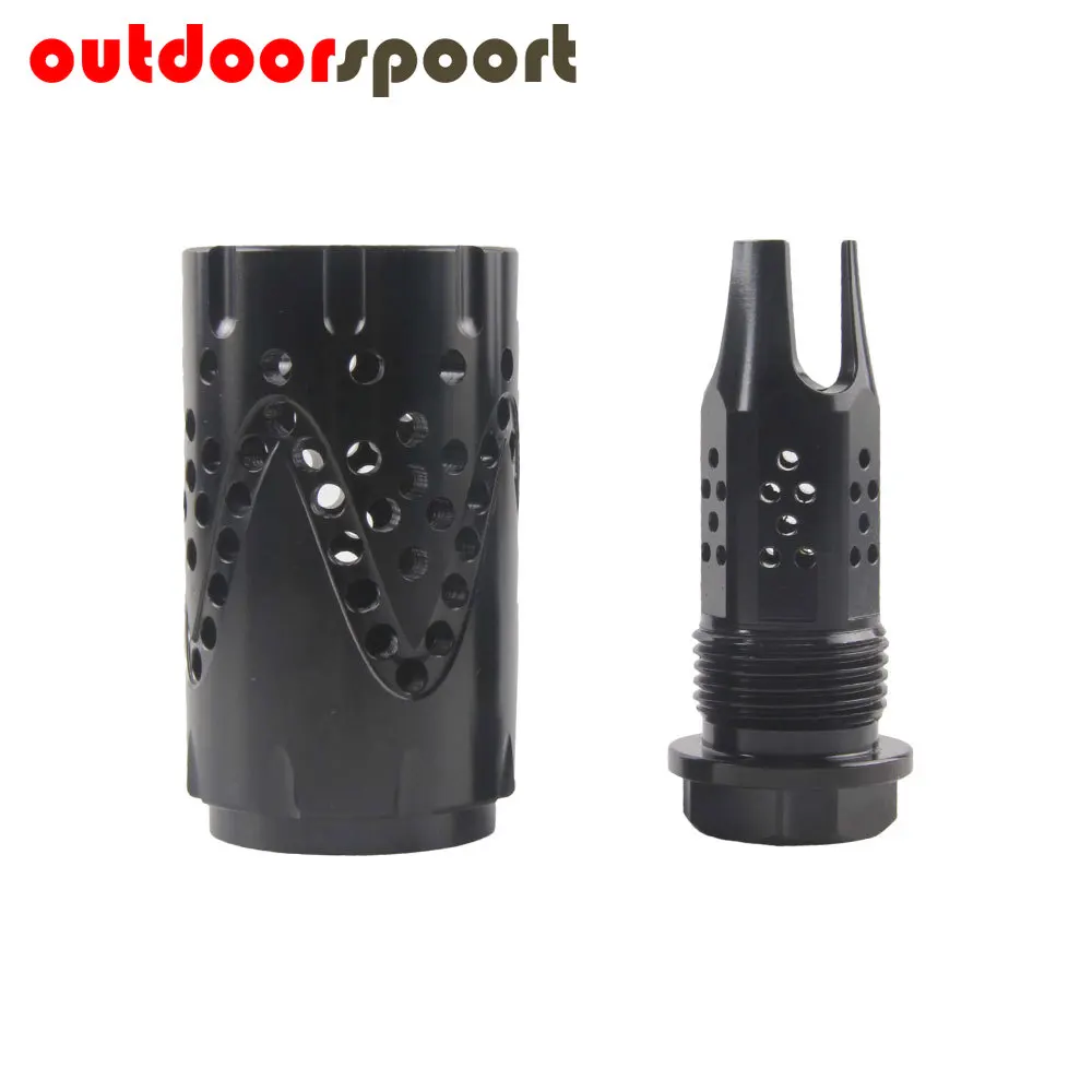 1/2x28RH 5/8x24 cnc stainless steel black muzzle devices flash mounts 13/16X16 9mm threaded outer sleeve
1/2x28RH 5/8x24 cnc stainless steel black muzzle devices flash mounts 13/16X16 9mm threaded outer sleeve