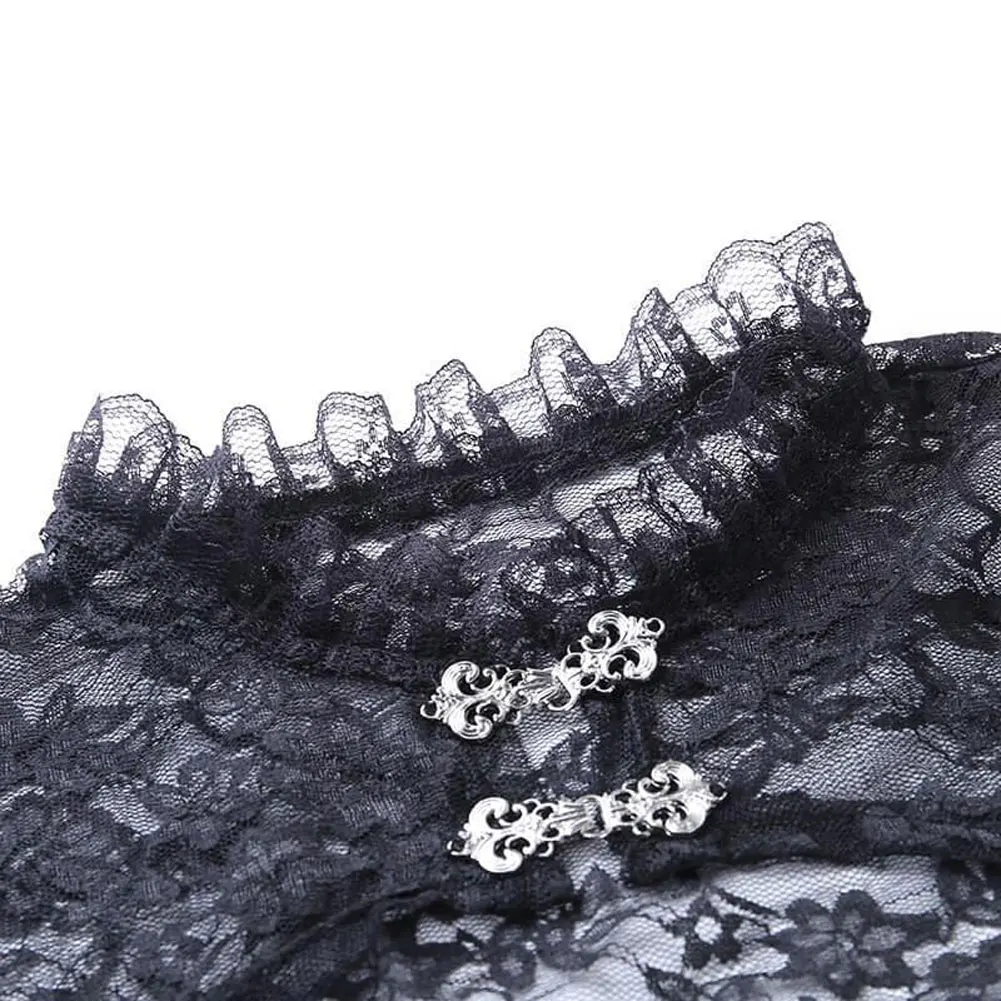 Top Women Crop Top S-L See Though Sexy Sheer Soft Stand Collar Black Tops Blouse Vintage Style Fashion Hot Sale
Top Women Crop Top S-L See Though Sexy Sheer Soft Stand Collar Black Tops Blouse Vintage Style Fashion Hot Sale
