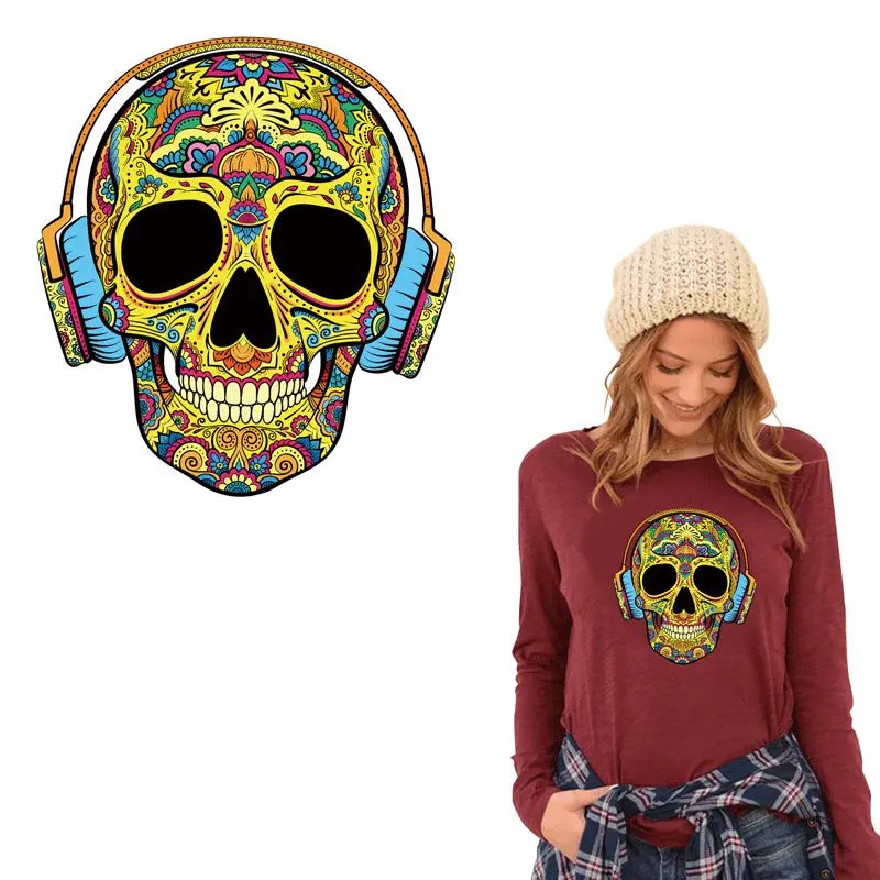 TuQiang Skull Heat Transfer Patches Personality Themal Stickers Applique Punk Iron on for Clothing Waterproof Badge Custom
TuQiang Skull Heat Transfer Patches Personality Themal Stickers Applique Punk Iron on for Clothing Waterproof Badge Custom